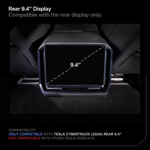Tempered Gl Screen Protector [GlasTR Slim] designed for Tesla Cybertruck 9.4 inch Rear Touchscreen -