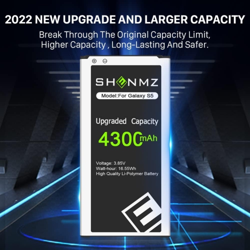 Galaxy S5 y, 4300mAh Ultra High Capacity New 0 Cycle Replacement y for Samsung Galaxy S5