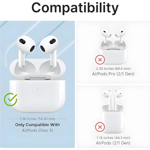 Waterproof Case for AirPods 3rd Generation - and USB-C Charging Compatible AirPods 3rd Generation