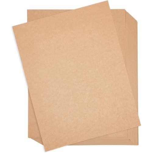 96 Pack Brown Kraft Paper Sheets for Wedding, Party Invitations, Drawing, DIY Projects, Letter Size, 120gsm (8.5 x 11