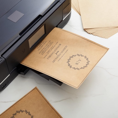 96 Pack Brown Kraft Paper Sheets for Wedding, Party Invitations, Drawing, DIY Projects, Letter Size, 120gsm (8.5 x 11