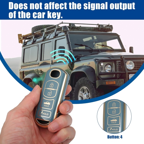 TPU 4 Button Keyless Entry Remote Cover Key Fob Cover Fit for Mazda CX-3 - Pack of 1 Blue