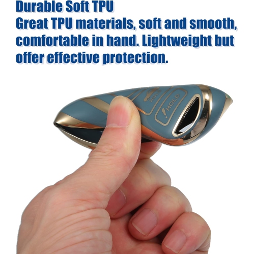 TPU 4 Button Keyless Entry Remote Cover Key Fob Cover Fit for Mazda CX-3 - Pack of 1 Blue