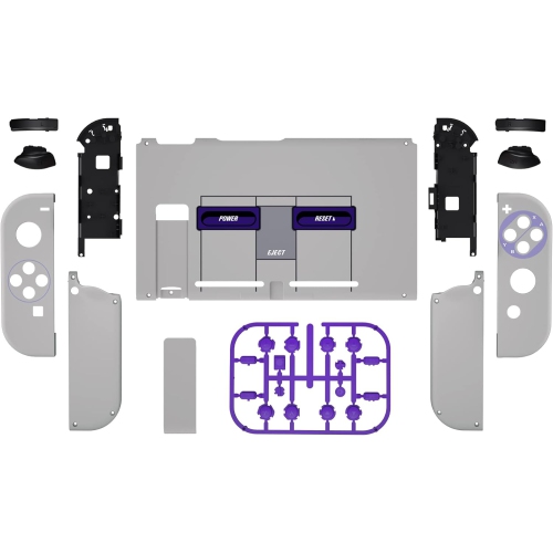 Back Plate for Nintendo Switch Console, NS Joycon Handheld Controller Housing with Full Set Buttons, DIY