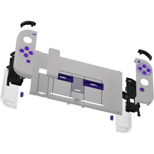 Back Plate for Nintendo Switch Console, NS Joycon Handheld Controller Housing with Full Set Buttons, DIY