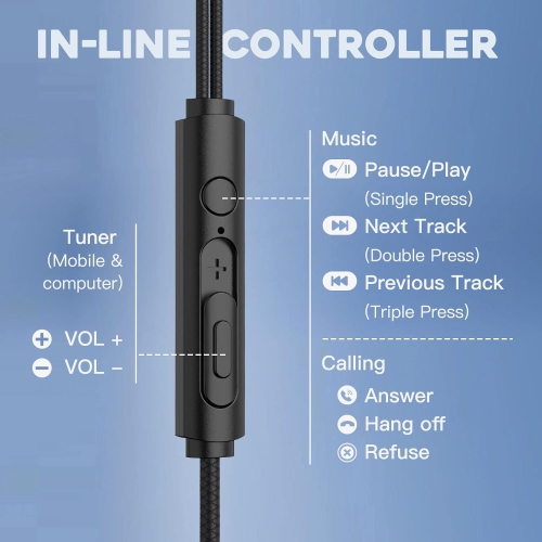 3.5mm Gaming Headphones with Noise-Cancelling , Stereo Gaming Earbuds PC Gaming Earphone with rophone &