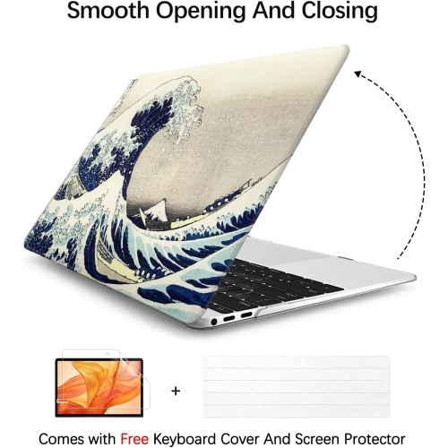 Compatible with MacBook Air 13 inch Cover, 2022-2018 Release A2179/A2337 M1 with Touch ID with Keyboard