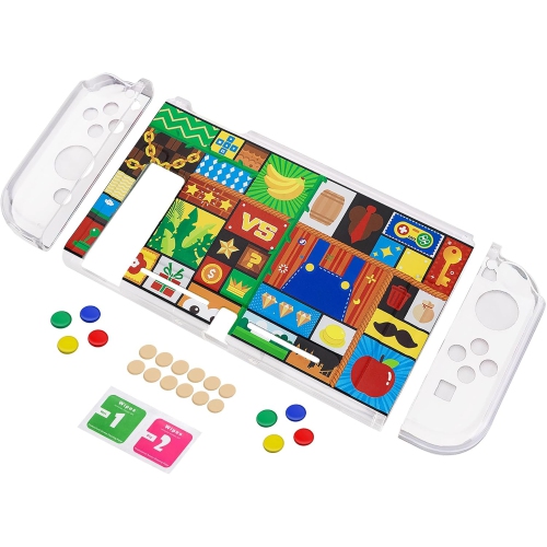 Transparent Switch Protective Case, Soft TPU Slim Case Cover for Nintendo Switch Joycon Console with Colorful