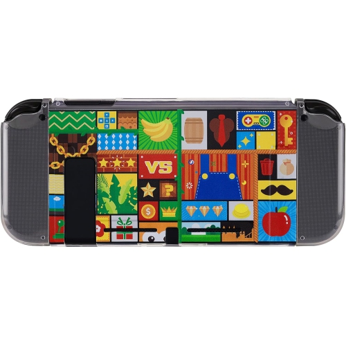 Transparent Switch Protective Case, Soft TPU Slim Case Cover for Nintendo Switch Joycon Console with Colorful