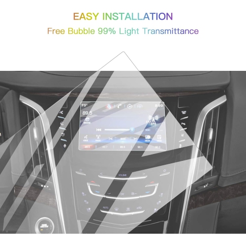 Screen Protector Foils for 2015-2020 Cadillac Escalade CUE infotainment interface 8In Navigation Display Tempered Gl