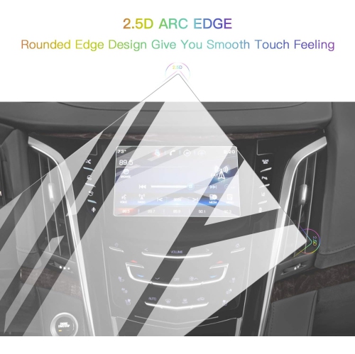 Screen Protector Foils for 2015-2020 Cadillac Escalade CUE infotainment interface 8In Navigation Display Tempered Gl