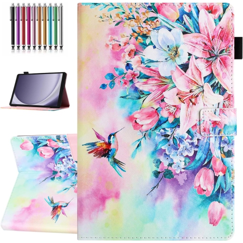 Case for Samsung Galaxy Tab A9 SM-X110/X115/X117, Premium PU Leather Folding Stand Cover