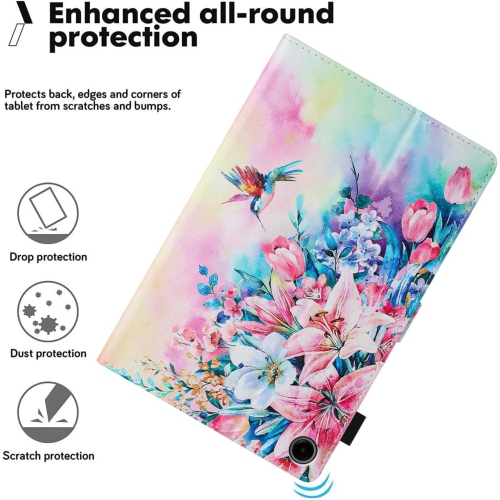 Case for Samsung Galaxy Tab A9 SM-X110/X115/X117, Premium PU Leather Folding Stand Cover