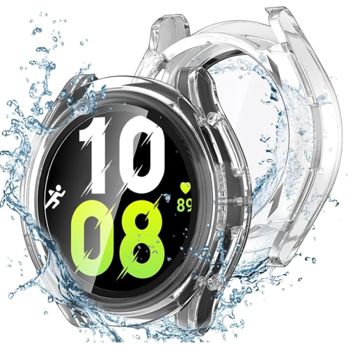Compatible for Galaxy Watch 5 44mm / Galaxy Watch 4 44mm Waterproof Screen Protector Case,Hard PC Cover