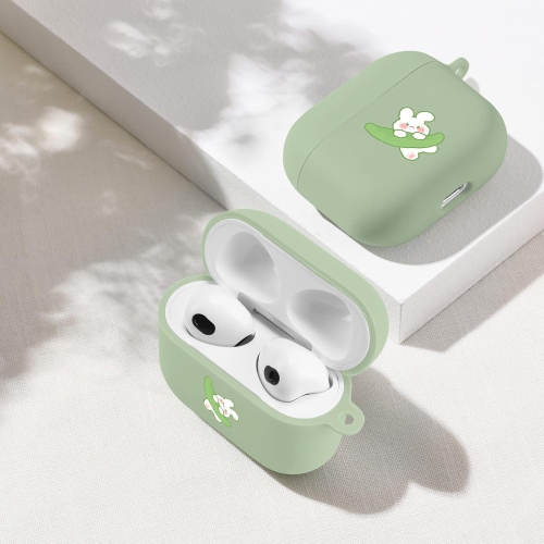 Compatible with Airpods 3rd Generation Case, Cute Airpods 3 Case Cover Rabbit Printed Protective Women Girl