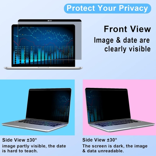 Privacy Screen Macbook Pro 13 Inch, Webcam Cover Slider Anti Blue Light Magnetic Privacy Screen Protector