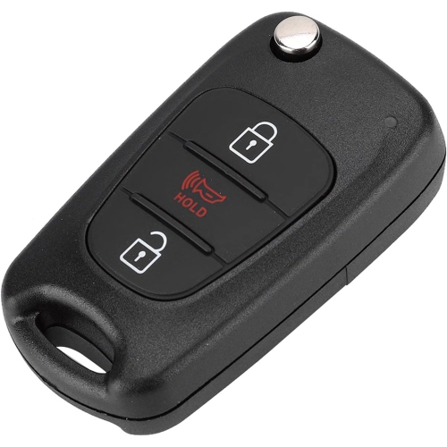 Key Fob Case, 3 Button Car Remote Flip Key Fob Case Protective Cover Shell Replacement for KIA Soul 2012 2013 key