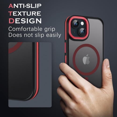 Magnetic for iPhone 15 Case, Phone Case iPhone 15 [Compatible with MagSafe] Translucent Matte TPU Anti-Slip