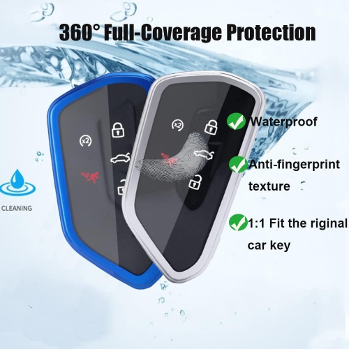 Key Fob Cover for Volkswagen VW Golf 8 Mk8 GTI GTD Seat Ateca Skoda Car Accessoreis with Keychains Soft TPU Key