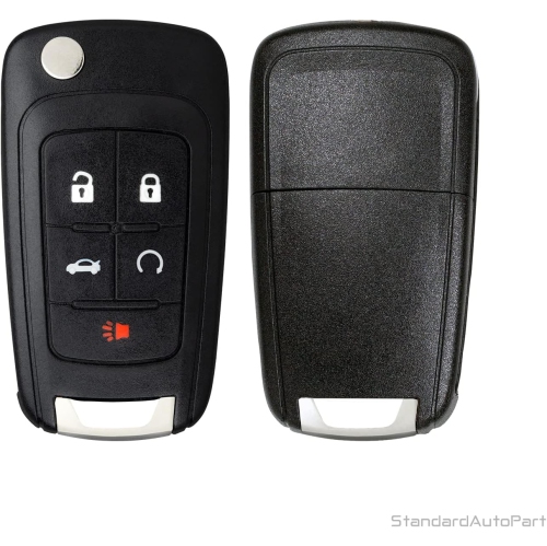 5 Button Flip Key Compatible with Allure Regal Camaro Equinox Cruze Sonic Terrain Impala Malibu Encore