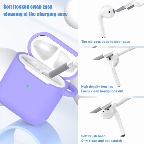 for AirPods Case Cover, Military Grade Anti-Fall Soft Silicone Shock-Absorbing Protective for AirPods 2&1