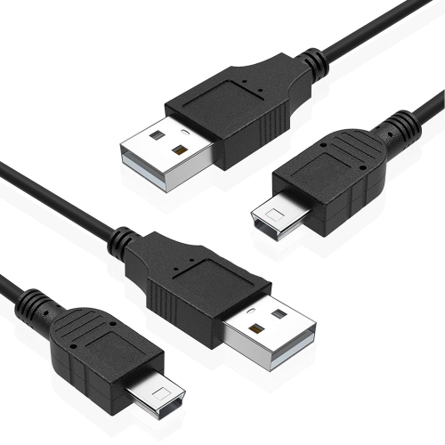 WZHENB  2 Pack 3.3Ft Mini USB Charger Cable for Gopro Hero 3 Plus, Replacement USB 2.0 Type A Male to Mini B Charging Cable