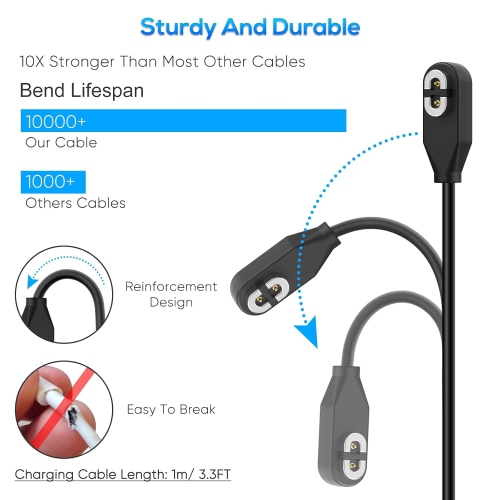 Charger Cable for AfterShokz Aeropex AS800 & Shokz OpenRun Pro & OpenRun & OpenRun Mini & OpenComm,USB Charger Cord