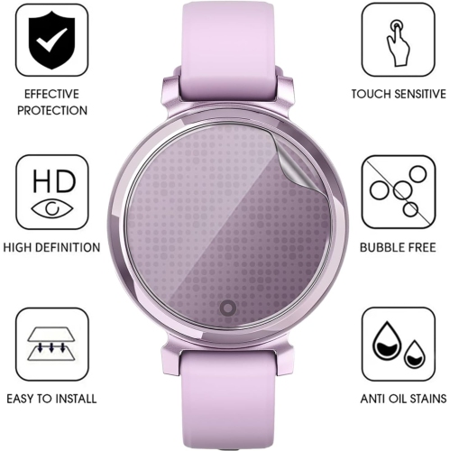 Protecteur d'écran pour Lily 2 de Garmin, paquet de 3 pellicules de protection d'écran auto-réparatrices en TPU souple à bords incurvés de 3D [NON