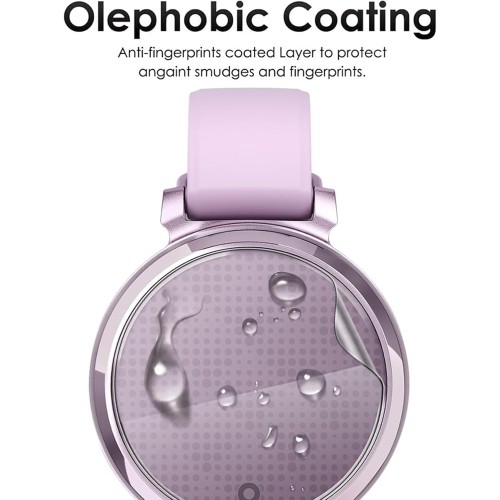 Protecteur d'écran pour Lily 2 de Garmin, paquet de 3 pellicules de protection d'écran auto-réparatrices en TPU souple à bords incurvés de 3D [NON