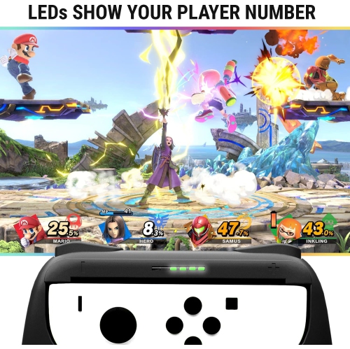 Prises compatibles avec les manettes Joy-Con pour Nintendo Switch pour un confort accru - Paquet double avec prise latérale universelle