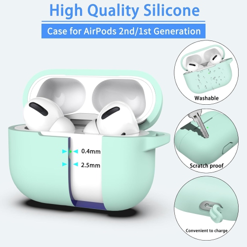 for AirPods Pro Case Cover, Military Grade Anti-Fall Soft Silicone Shock-Absorbing Protective for AirPods Pro