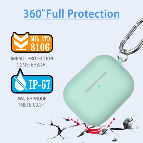 for AirPods Pro Case Cover, Military Grade Anti-Fall Soft Silicone Shock-Absorbing Protective for AirPods Pro