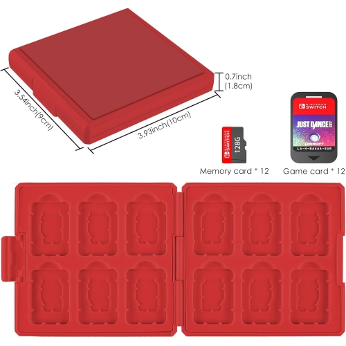 Étui de jeu compatible avec Nintendo Switch NX/NS, étui de transport protecteur rigide avec 12