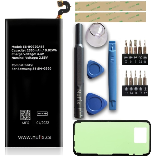 y Replacement for Samsung S6 2550mAh Compatible Replacement y EB-BG920ABE EB-BG920ABA SM-G920W8