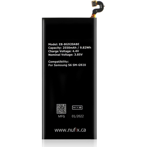 y Replacement for Samsung S6 2550mAh Compatible Replacement y EB-BG920ABE EB-BG920ABA SM-G920W8
