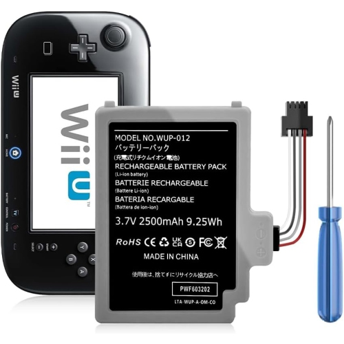 Image 1 of 5.. WUP-012 y, Ultra High Capacity New 0 Cycle Rechargeable y Pack Replacement for Nintendo