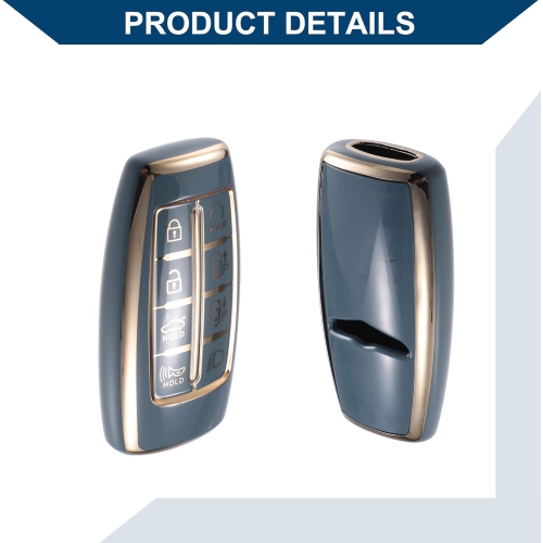 Car Key Fob Cover Compatible for Hyundai G80 / 8 Button Remote Keyless Smart Key Fob Case Protection / Durable /