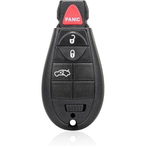 UNIFIZZ  4 Buttons Replacement Keyless Remote Car Key Fob for 2013-2016 Dodge- M3N32297100 In Black