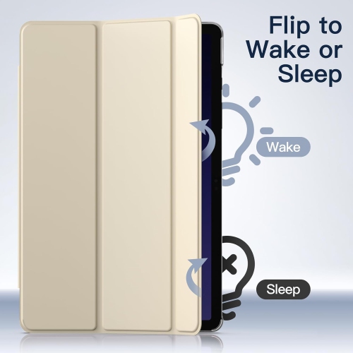 Case for Samsung Galaxy Tab S9 11-Inch, Translucent Back Tri-Fold Stand Protective Tablet Cover, Support S Pen