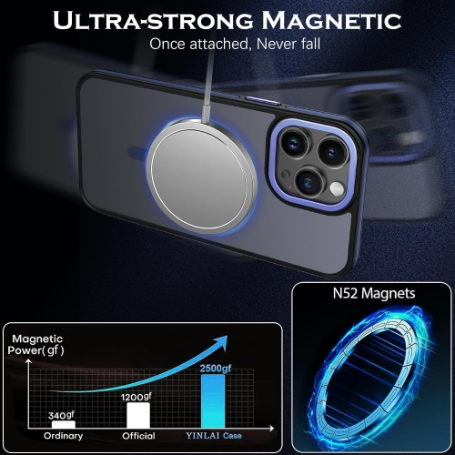 Magnetic for iPhone 13 Pro Max Case, Phone Case iPhone 13 Pro Max [Compatible with MagSafe] Translucent Matte