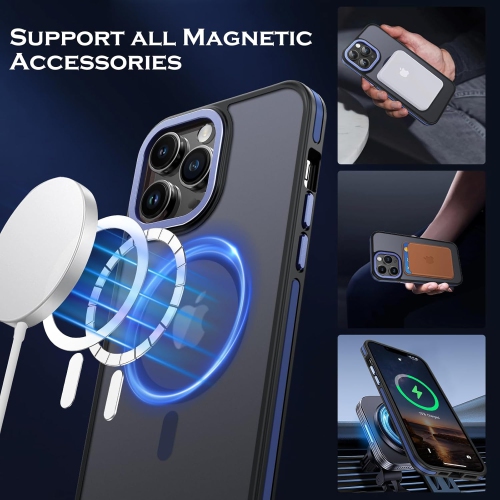 Magnetic for iPhone 13 Pro Max Case, Phone Case iPhone 13 Pro Max [Compatible with MagSafe] Translucent Matte