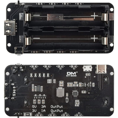 1865O y Holder Double Li-ion V8 y Shield ro USB 5V/3A 3V/1A Power Bank y Charging Module