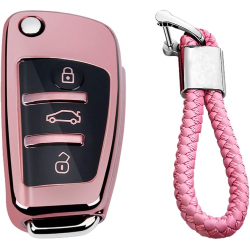 Soft TPU Case Cover Protector Case for Audi Flip Car Remote Key Fob Cover for Audi A1 A3 A4 A6 A8 Quattro Q2