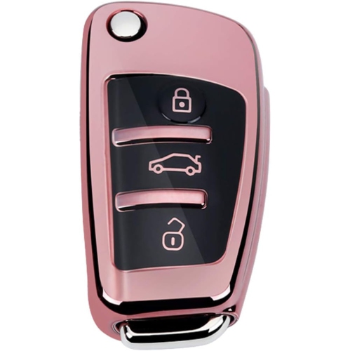 Soft TPU Case Cover Protector Case for Audi Flip Car Remote Key Fob Cover for Audi A1 A3 A4 A6 A8 Quattro Q2