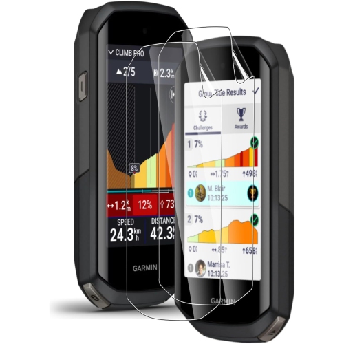 Screen Protector for Garmin Edge 1050, 2 Pack Flexible PET HD Clear [High Definition][Bubble Free] Screen