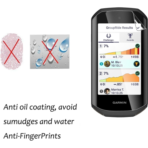 Screen Protector for Garmin Edge 1050, 2 Pack Flexible PET HD Clear [High Definition][Bubble Free] Screen