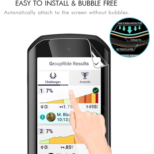 Screen Protector for Garmin Edge 1050, 2 Pack Flexible PET HD Clear [High Definition][Bubble Free] Screen