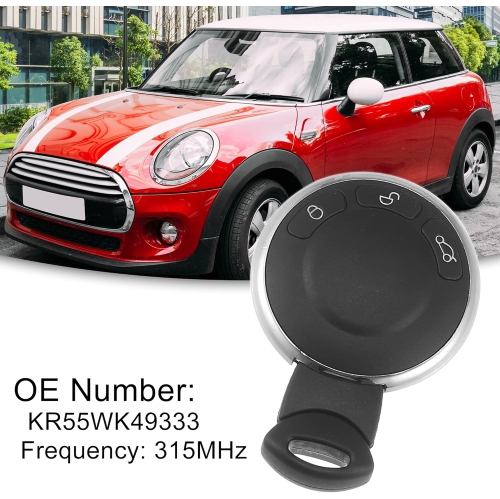 315MHz Keyless Entry Remote Key Fob Fit for Mini Cooper - Pack of 1 Black
