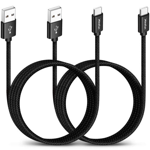 Câble USB-C 6&nbsp;pi, paquet de 2 câbles USB à USB-C, câble de chargement rapide de type C tressé pour iPhone 15 Pro Max