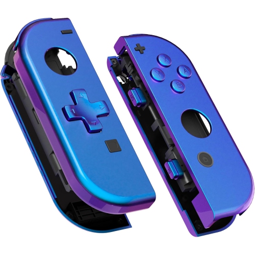 Chameleon Purple Blue Joycon Handheld Controller Housing w/Full Buttons, DIY Replacement